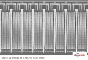 Figure 3: Cross section of Samsung 86 Gb 32-layer 2nd generation v-NAND (source: 3DInCites)