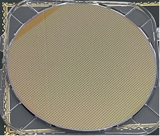 Figure 2. An 8” wafer for thermal test chips