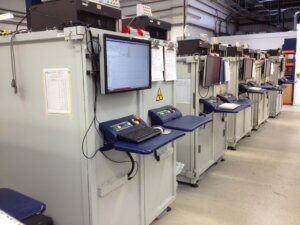 Figure 4: Some of the sealed transmission tube test cabinets.