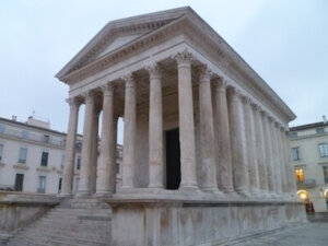 Maison Carré, the most intact example of Roman architecture in Europe.