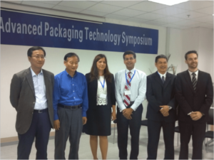 Figure 1. 2014 Advanced Packaging & Integration Technology Symposium. From left to right: Gusung Kim, CEO, EP Works – Dongkai Shangguan, CEO, NCAP – Rozalia Beica, CTO & Business Unit Director, Advanced Packaging and Semiconductor Manufacturing, Yole Développement – Farhang Yazdani, President & CEO, BroadPak – Max Lu, Deputy Director of Engineering Center, SPIL – Jérôme Azémar, Technology & Market Analyst, Advanced Packaging, Yole Développement 