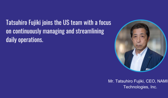 Tatsuhiro Fujiki joins the US team with a focus on continuously managing and streamlining daily operations.