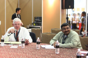 Figure 2: Tim Linehan leading the discussion at the 3D IC Standards Workshop. Ramakanth Alapati, Global Foundries, was among the attendees.